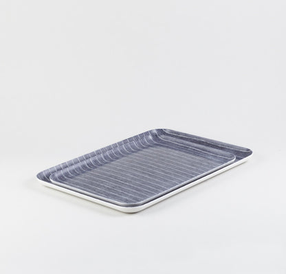 Navy & White Rectangle Linen Tray - Emporium of the Modern Man
 - 3