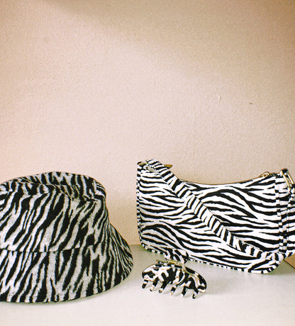 The Zebra Baguette Bag by Veronique