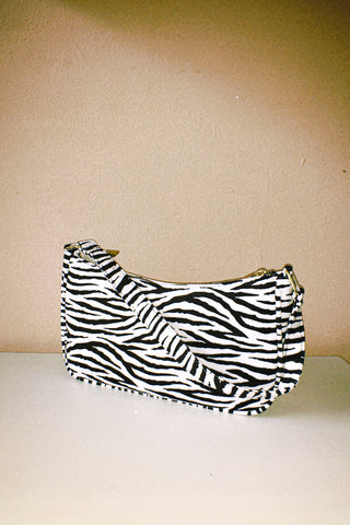 The Zebra Baguette Bag by Veronique