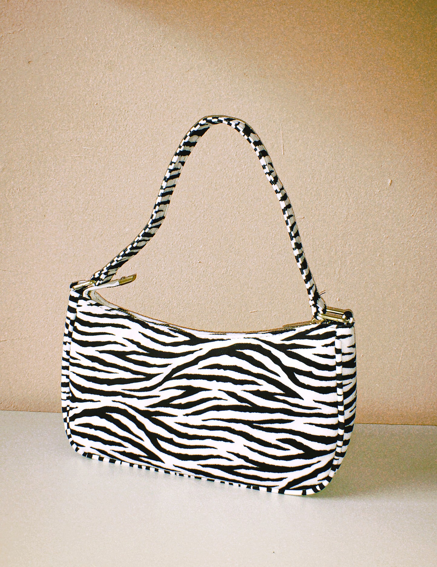 The Zebra Baguette Bag by Veronique
