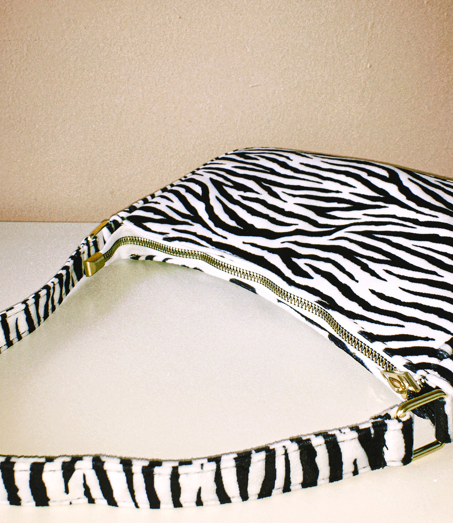 The Zebra Baguette Bag by Veronique