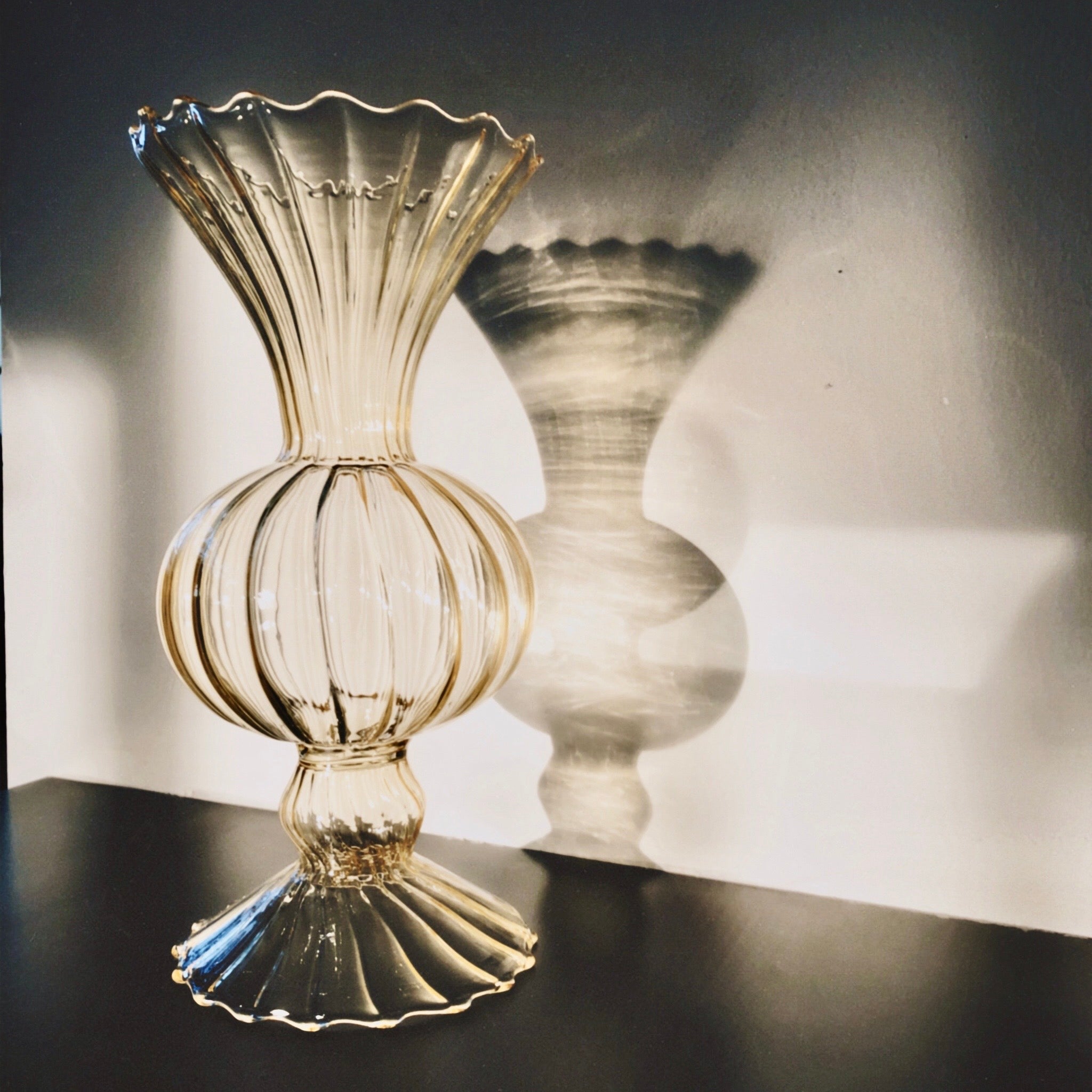 Handblown Apricot Glass Vase by PROSE Botanical
