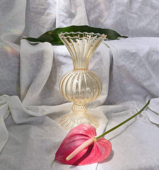 Handblown Apricot Glass Vase by PROSE Botanical