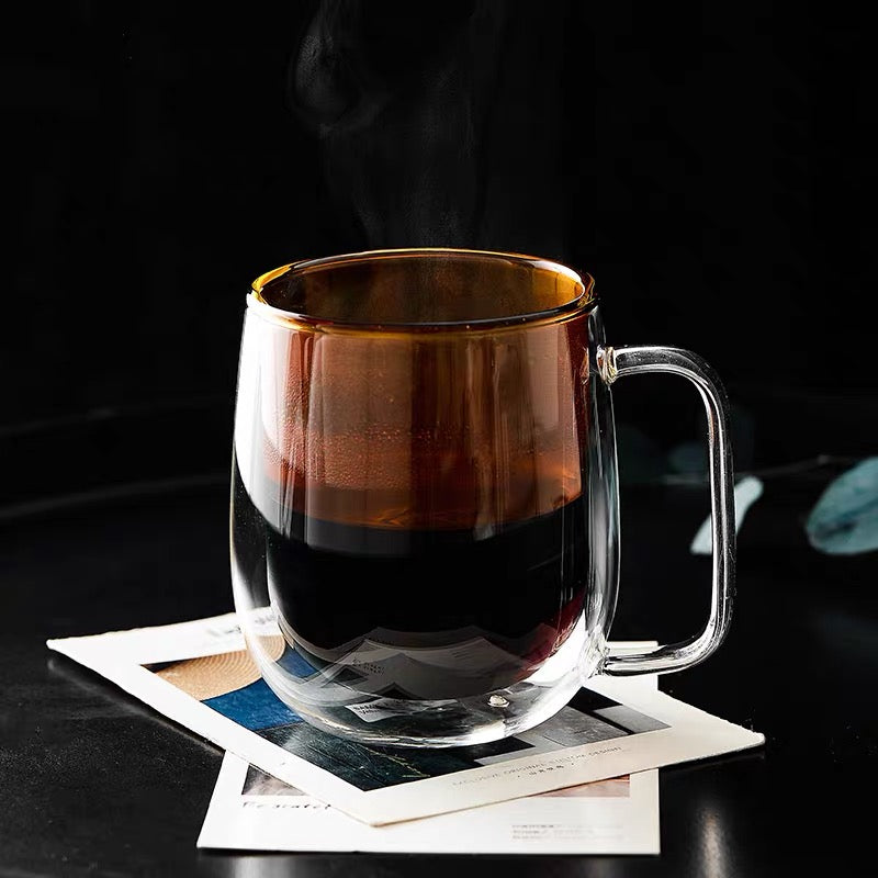 Insulated Curve Glass Mug by PROSE Tabletop