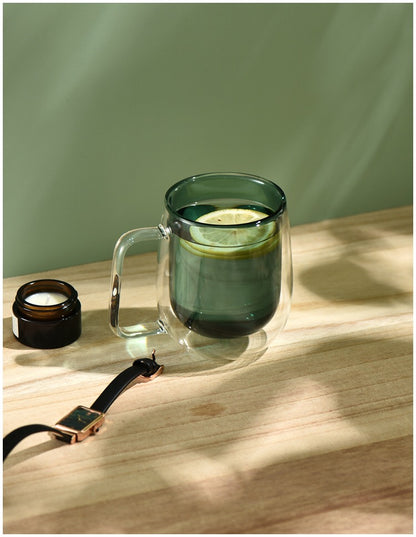 Insulated Curve Glass Mug by PROSE Tabletop