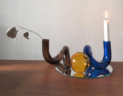 The Squiggle Candle Holder & Vase in Espresso by PROSE Décor