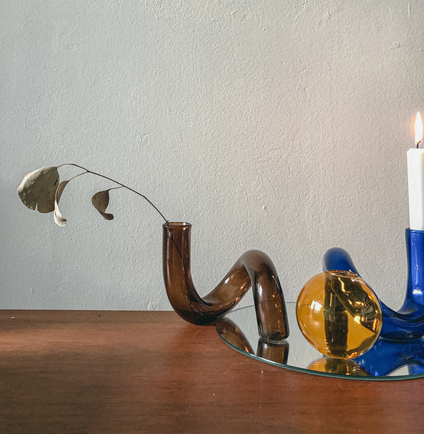 The Squiggle Candle Holder & Vase in Espresso by PROSE Décor