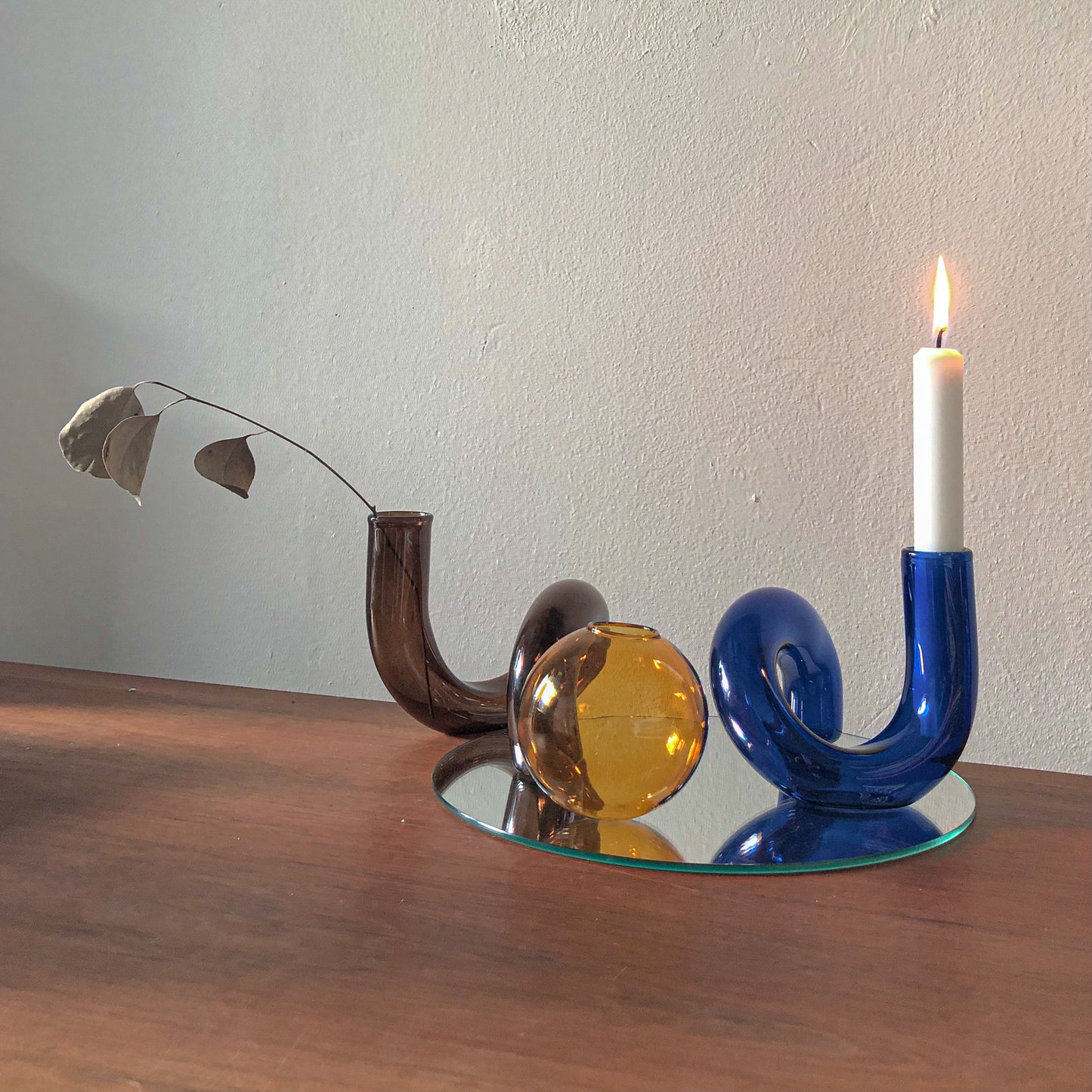 The Squiggle Candle Holder & Vase in Ultramarine by PROSE Décor