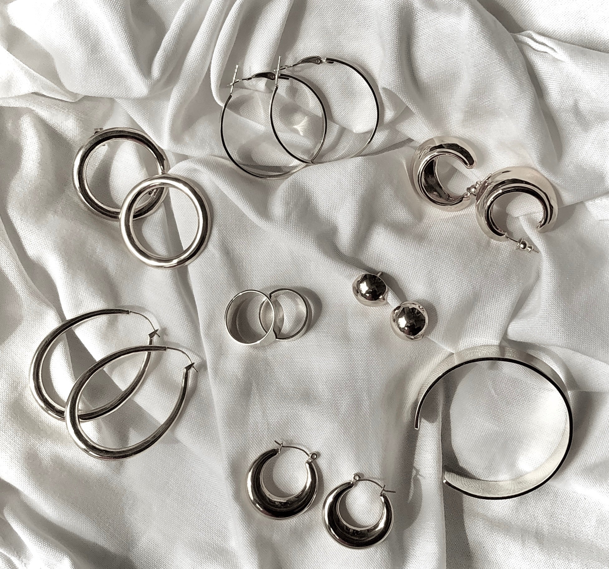 Teardrop Hoop Earrings by Veronique 925 Silver