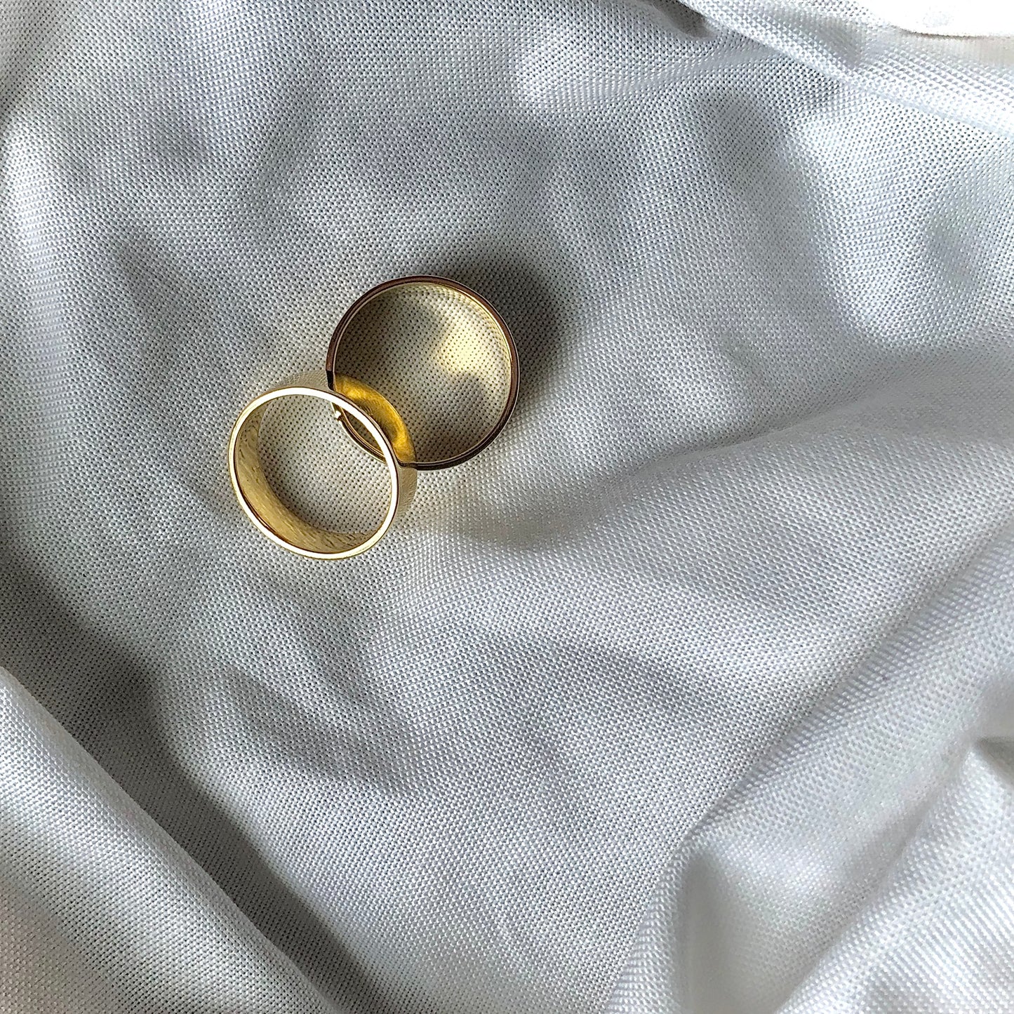 Thick Flat Band Rings by Veronique 925 Silver