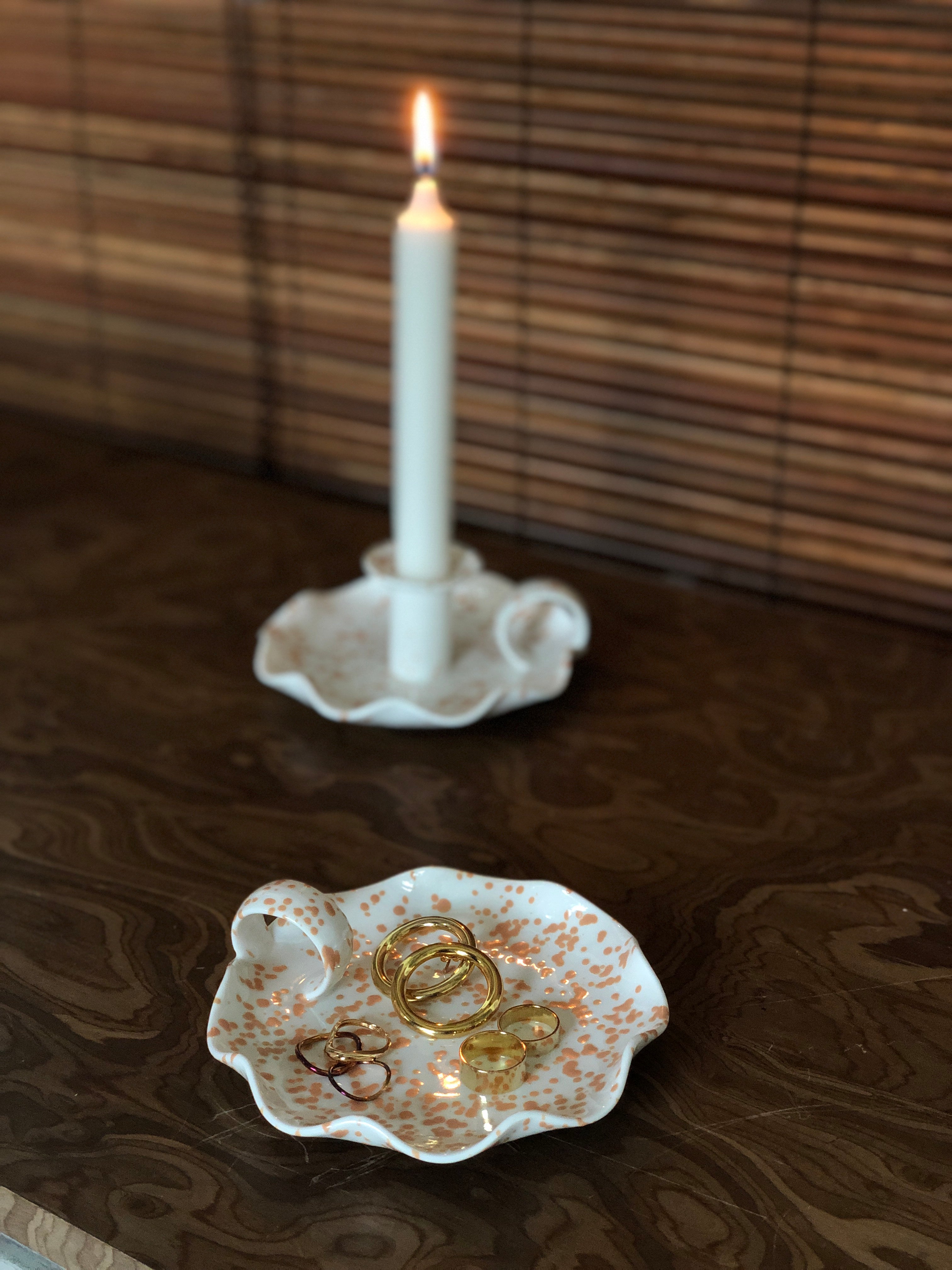 Speckled Candle Holder by Prose Décor