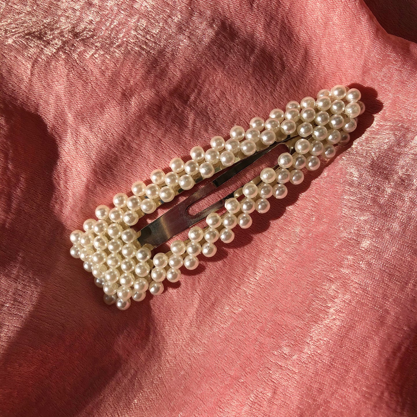 Triangular Pearl Barrettes by Veronique