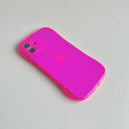 Neon Pink Jelly iPhone Case by Veronique