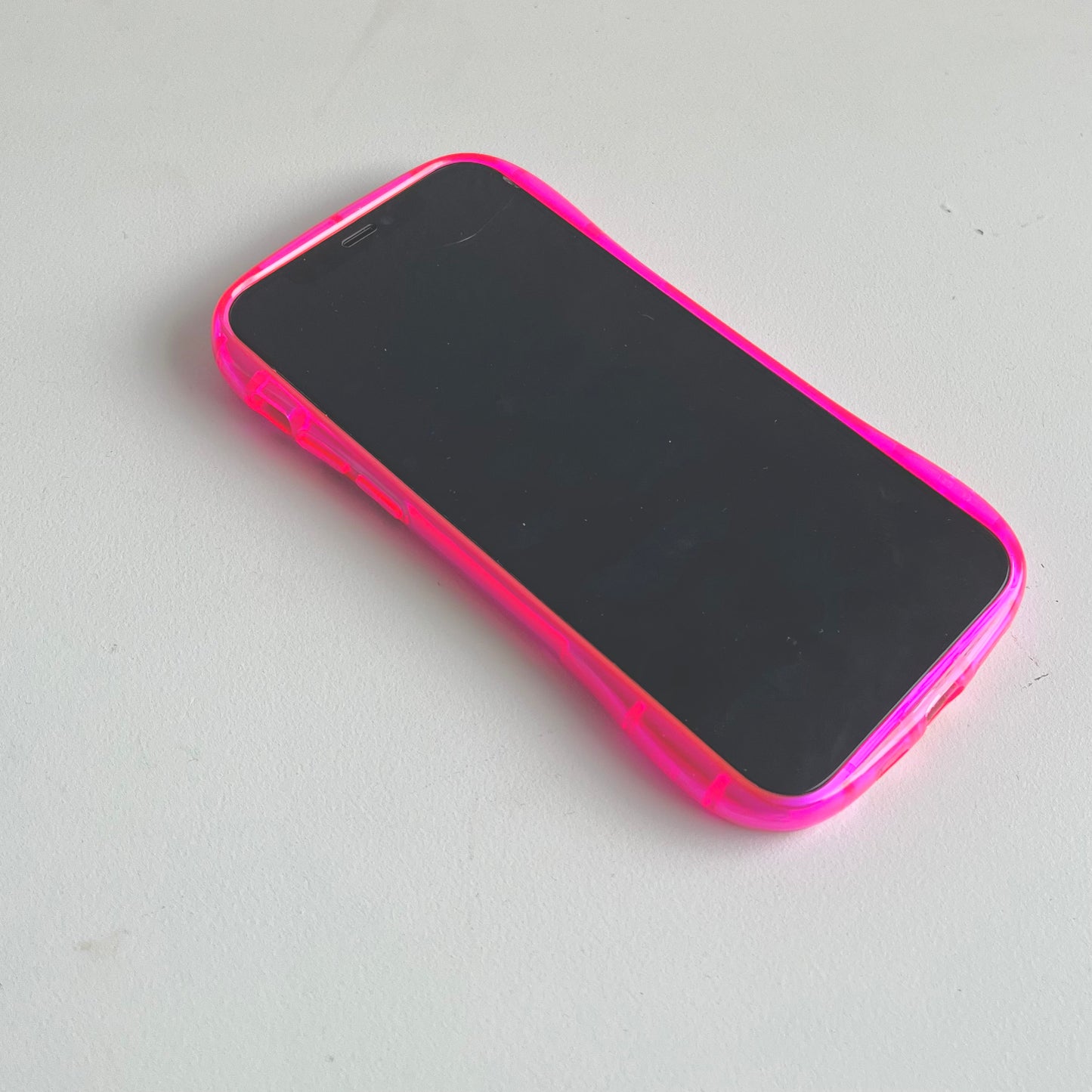 Neon Pink Jelly iPhone Case by Veronique