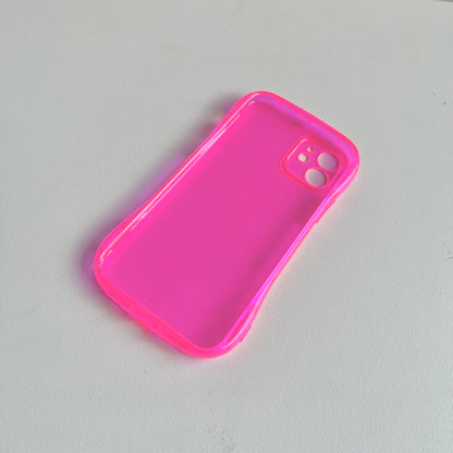 Neon Pink Jelly iPhone Case by Veronique