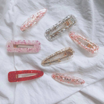 Terrazzo Rectangular Barrettes by Veronique