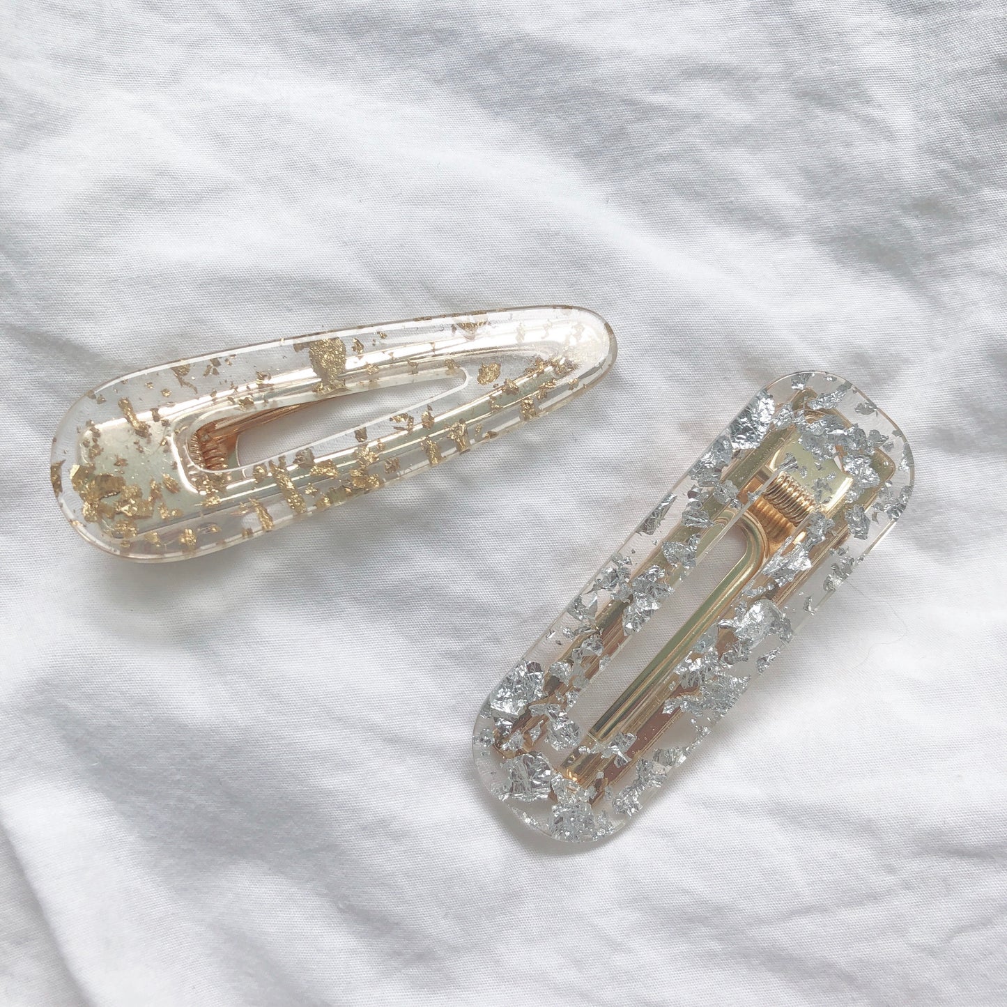 Terrazzo Rectangular Barrettes by Veronique