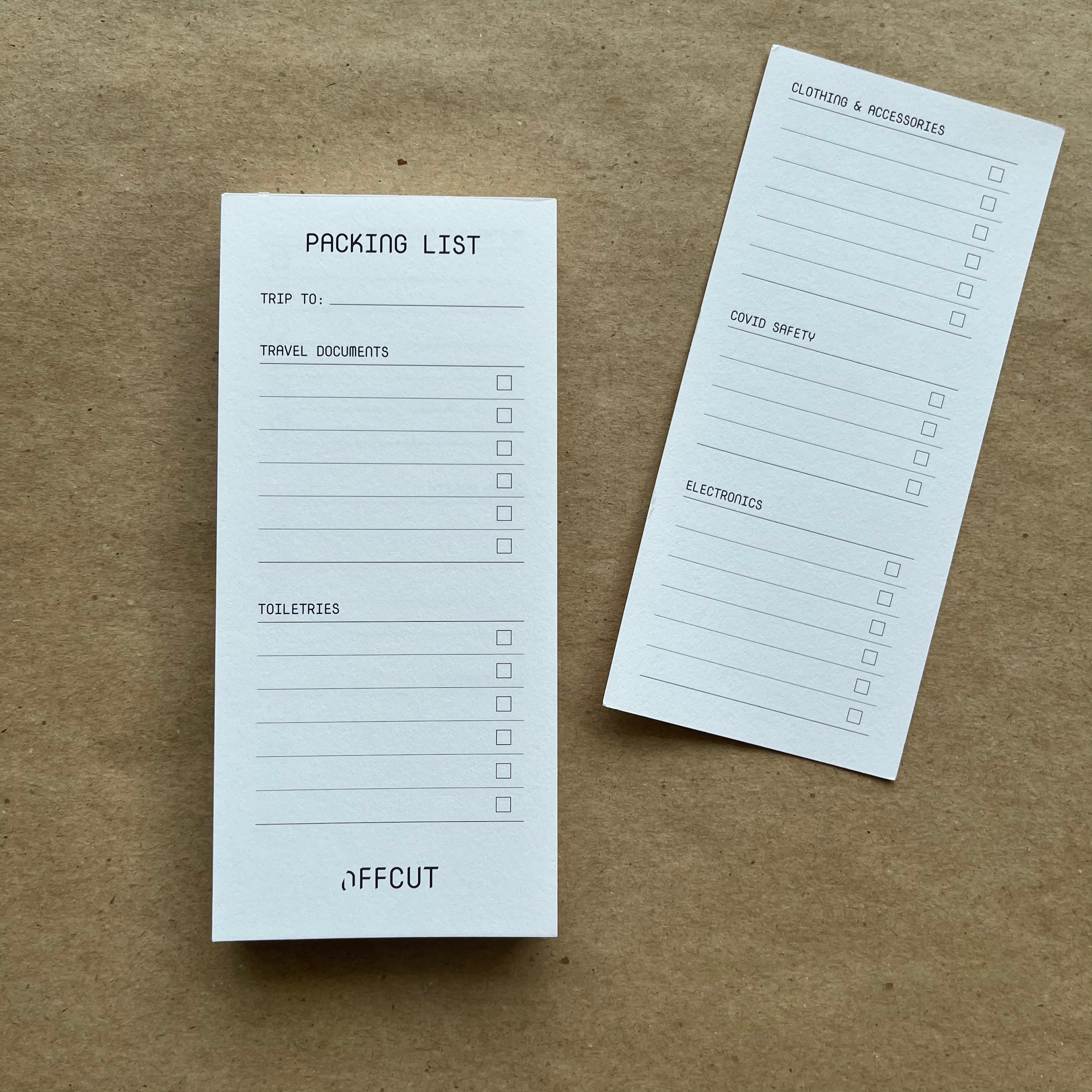 Packing List by OFFCUT