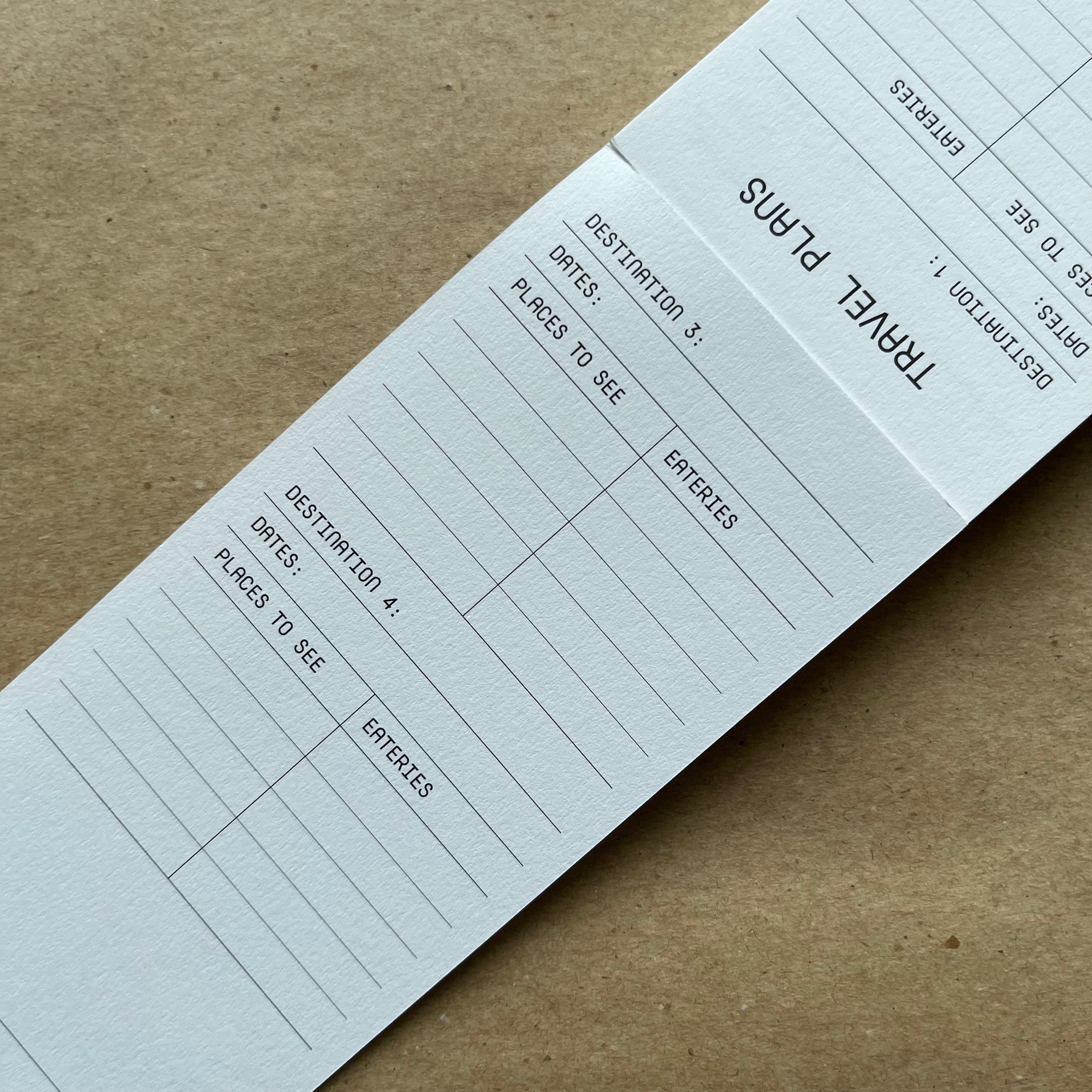 Travel Plans Notepad by OFFCUT