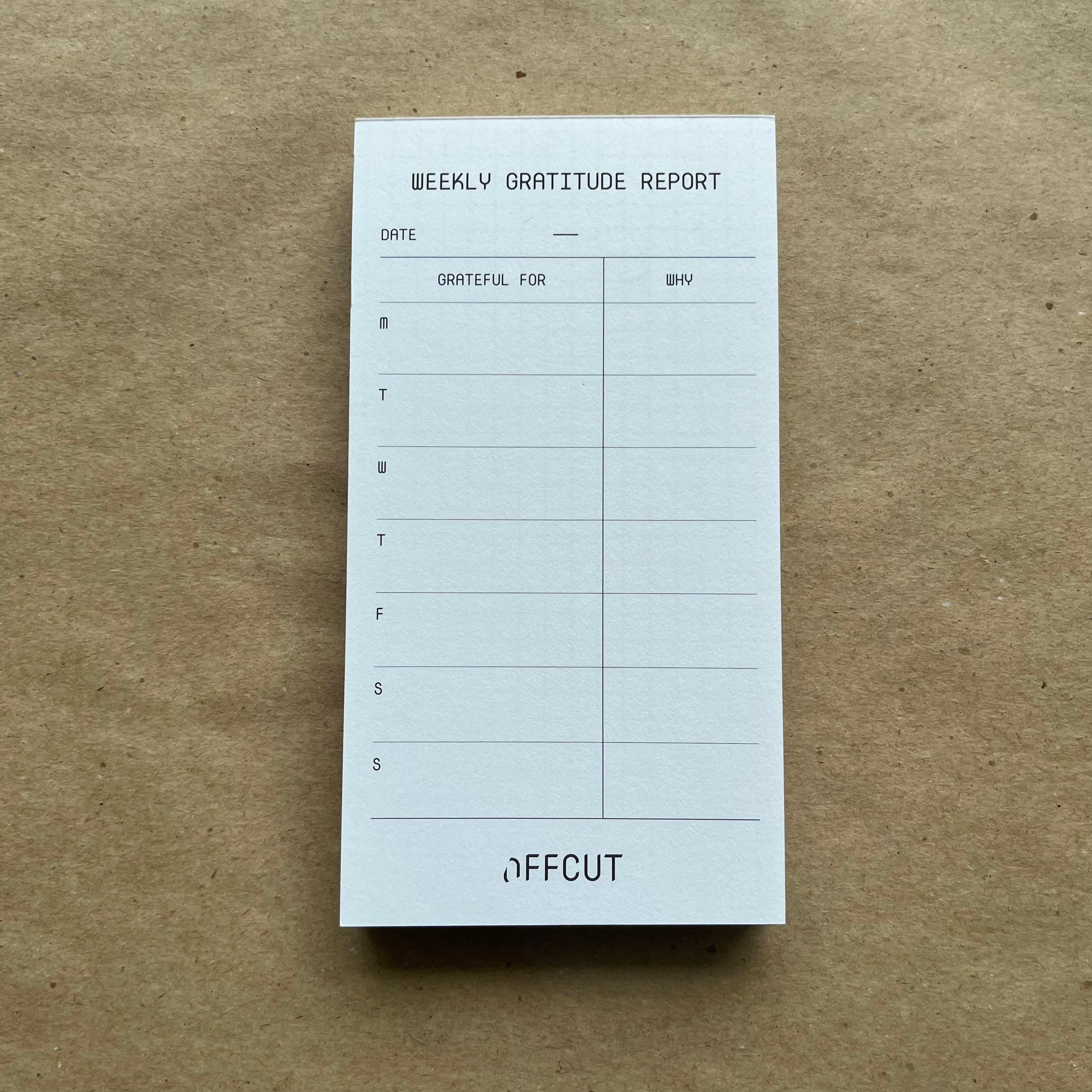 Weekly Gratitude Report by OFFCUT
