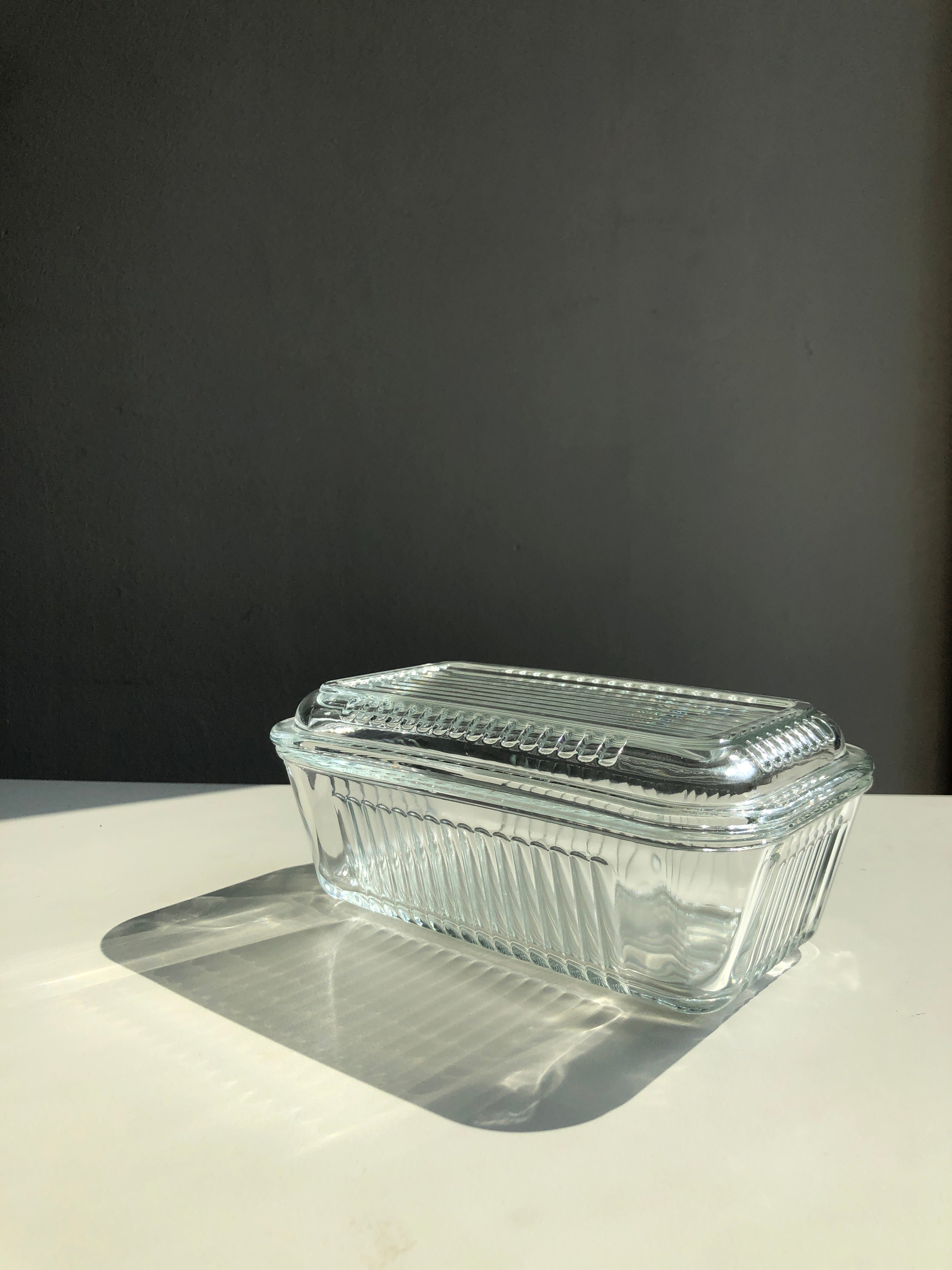 Ripple Glass Butter Dish by PROSE Tabletop