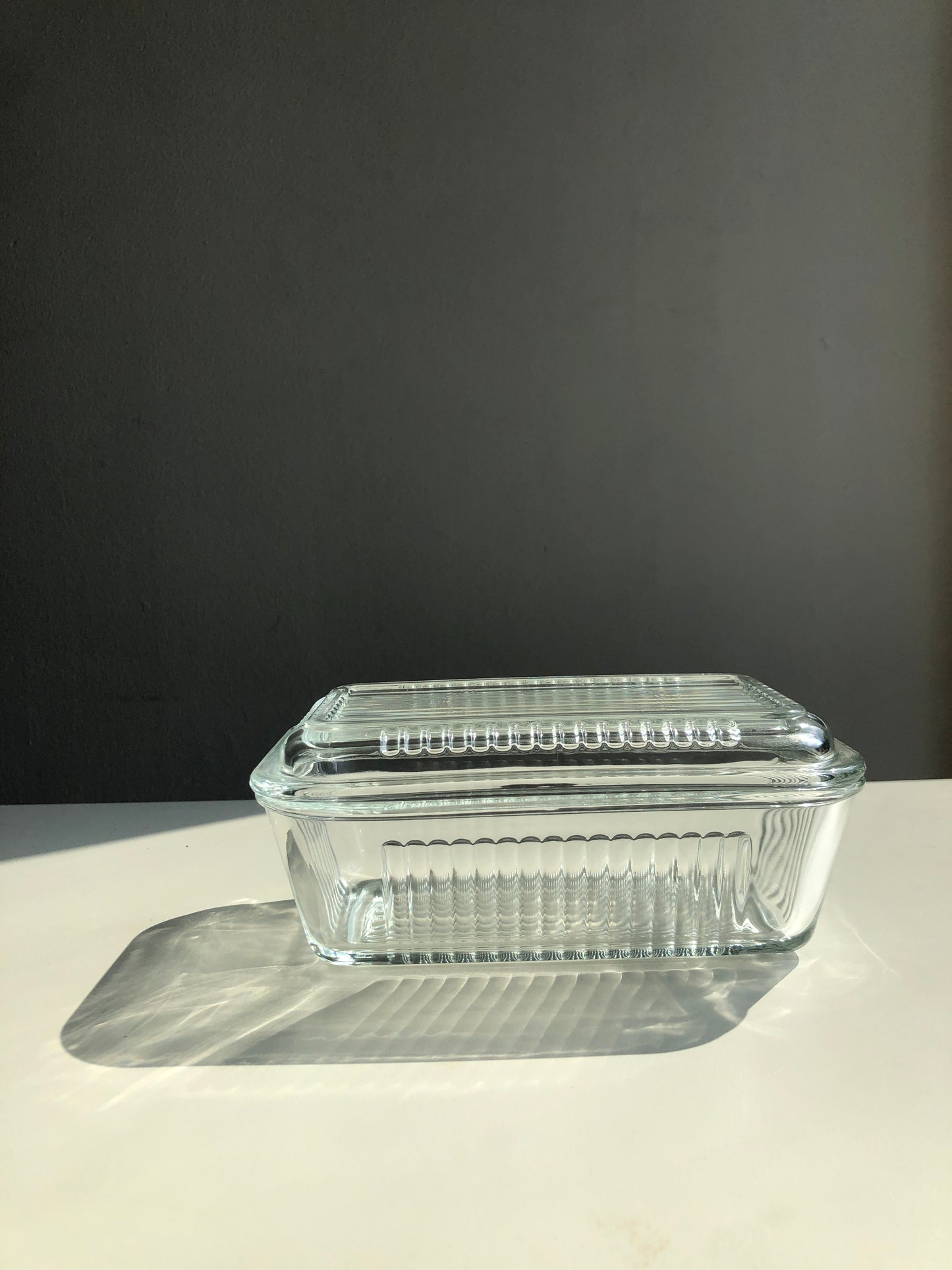 Ripple Glass Butter Dish by PROSE Tabletop