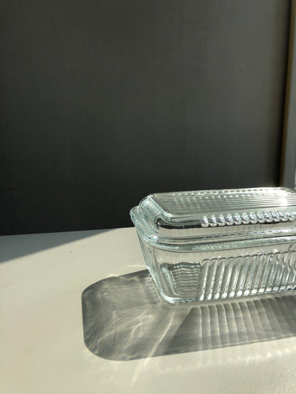 Ripple Glass Butter Dish by PROSE Tabletop