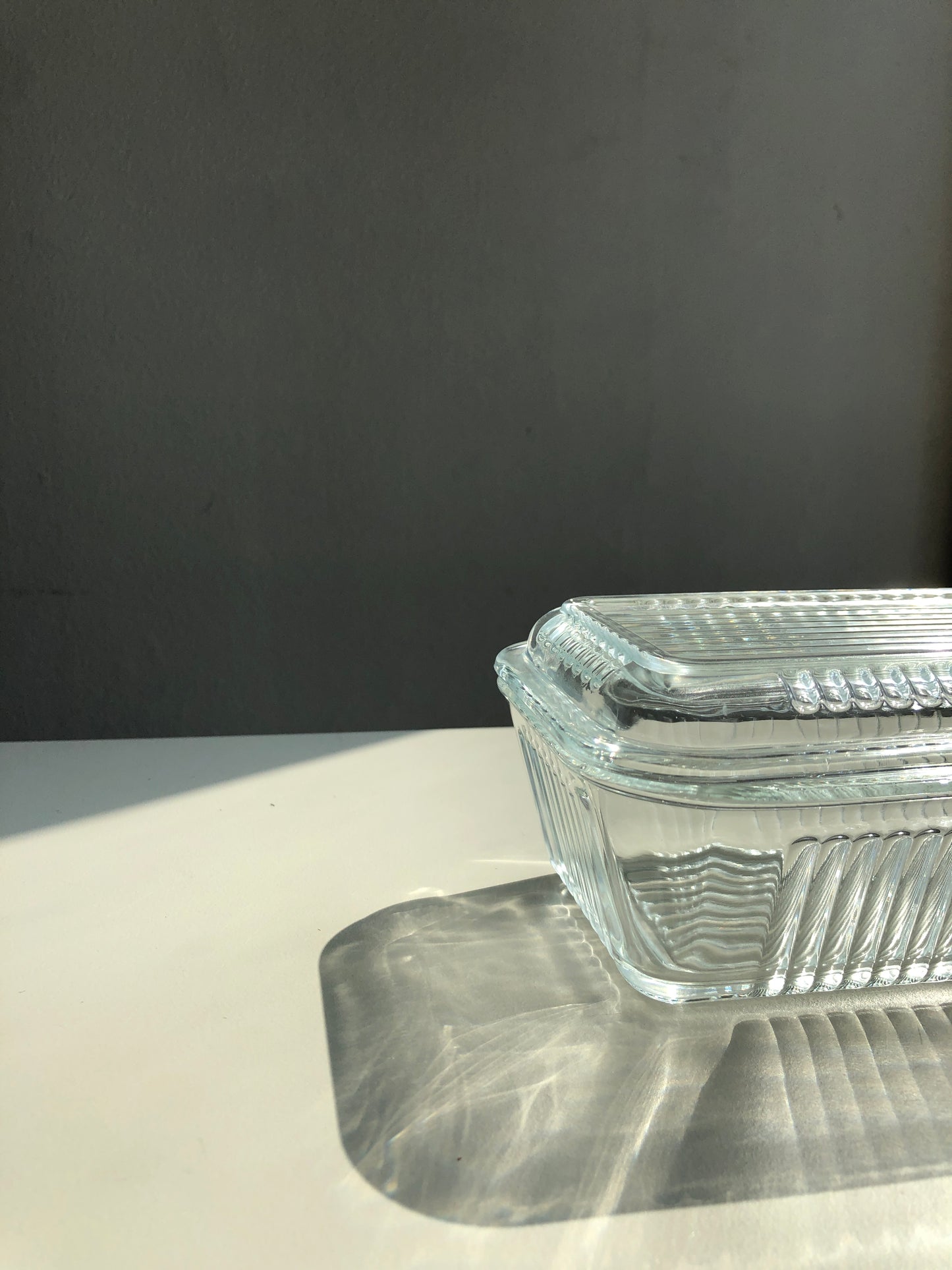 Ripple Glass Butter Dish by PROSE Tabletop