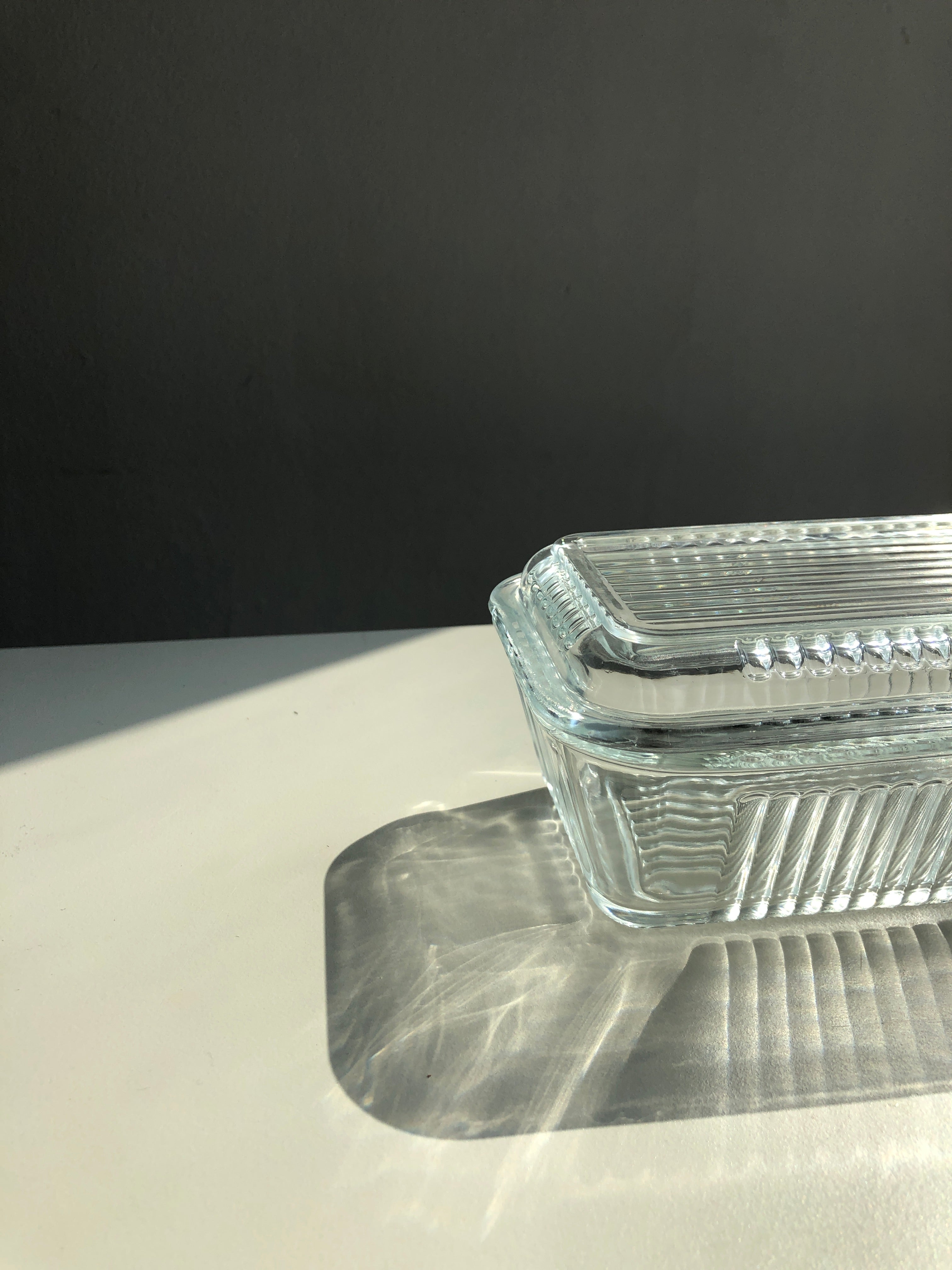 Ripple Glass Butter Dish by PROSE Tabletop