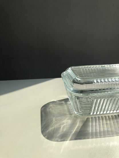 Ripple Glass Butter Dish by PROSE Tabletop