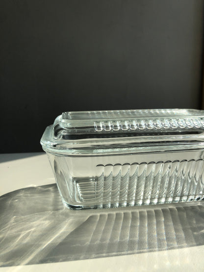 Ripple Glass Butter Dish by PROSE Tabletop