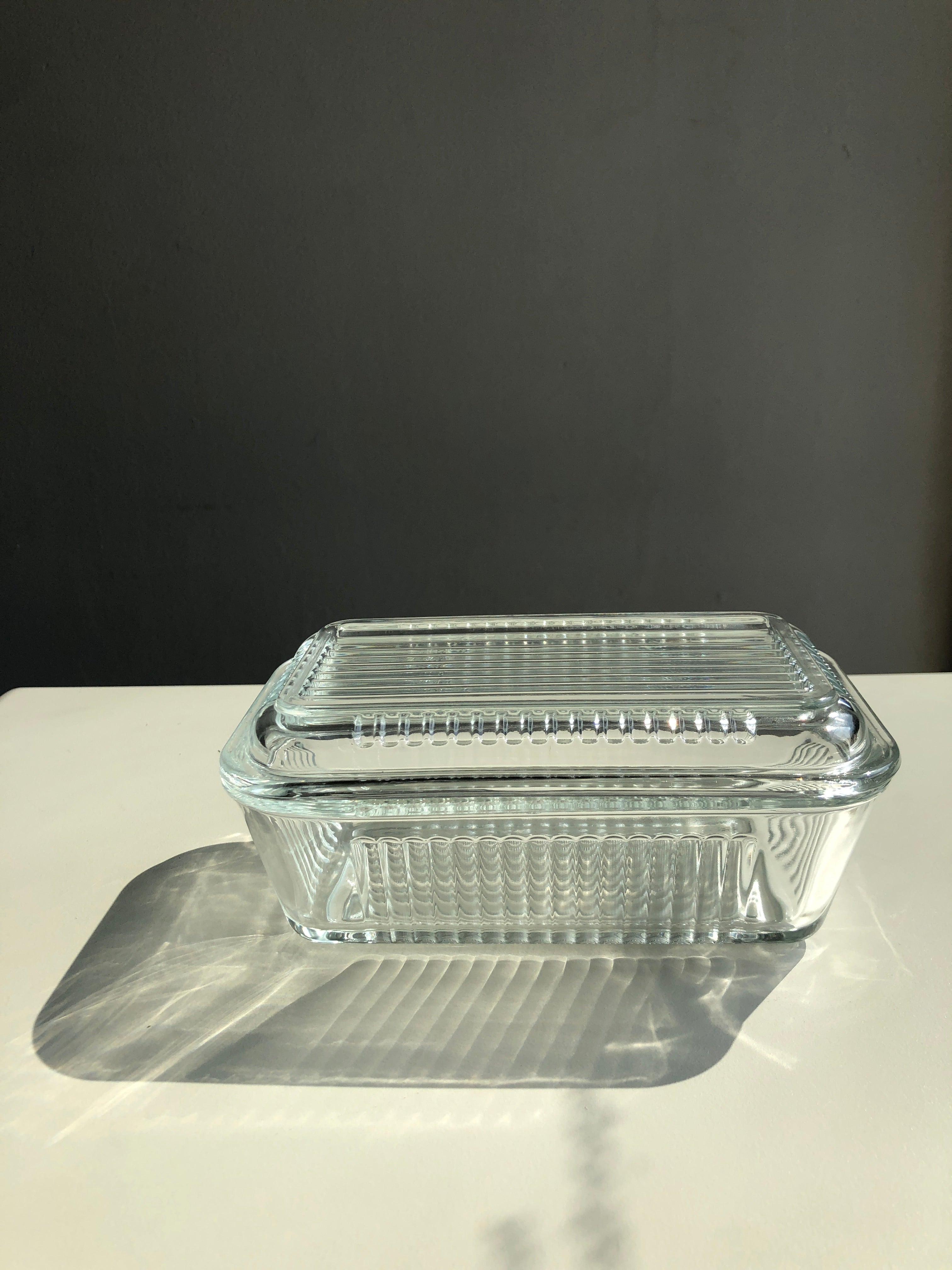 Ripple Glass Butter Dish by PROSE Tabletop