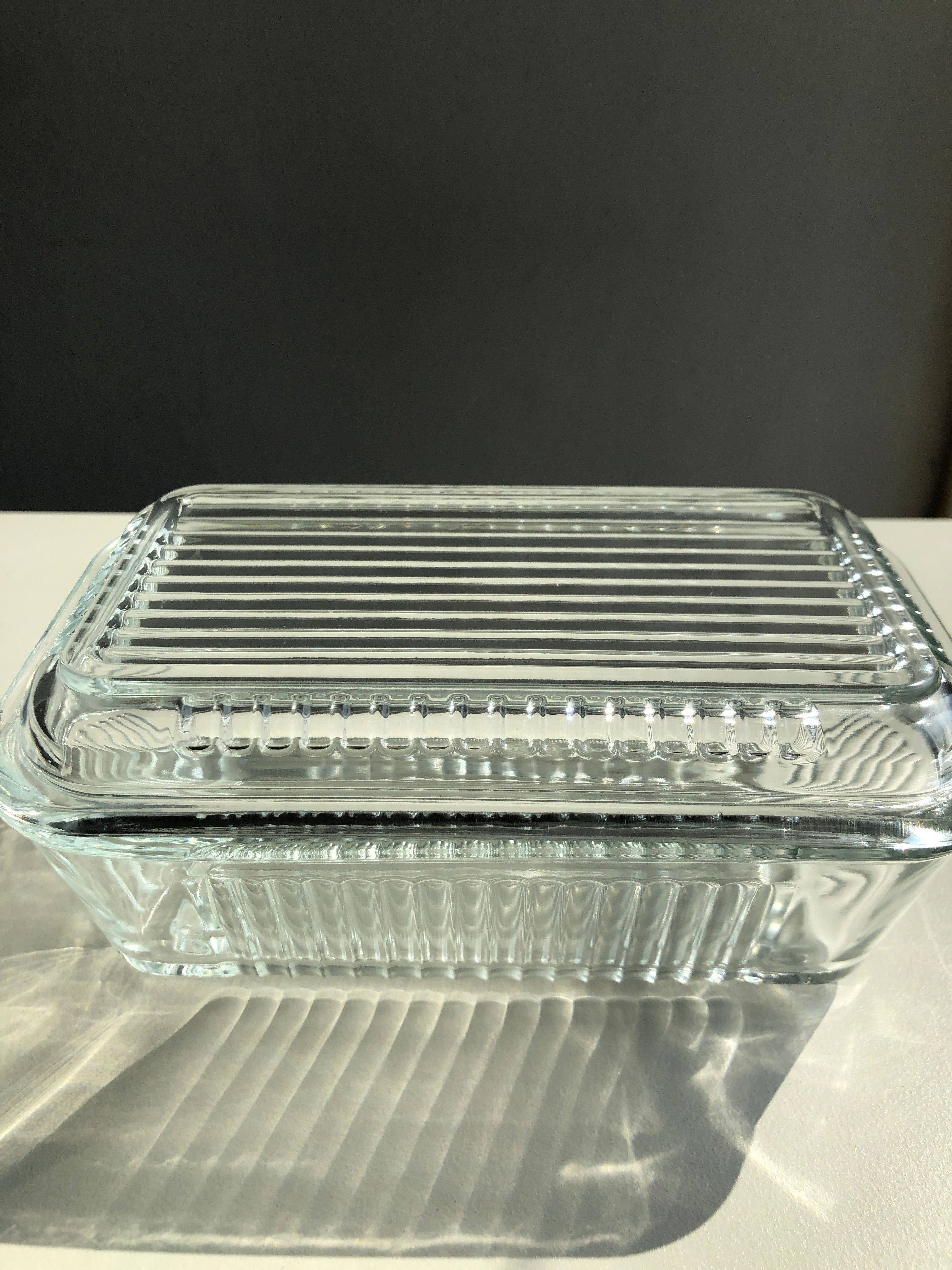 Ripple Glass Butter Dish by PROSE Tabletop