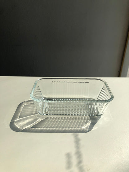 Ripple Glass Butter Dish by PROSE Tabletop