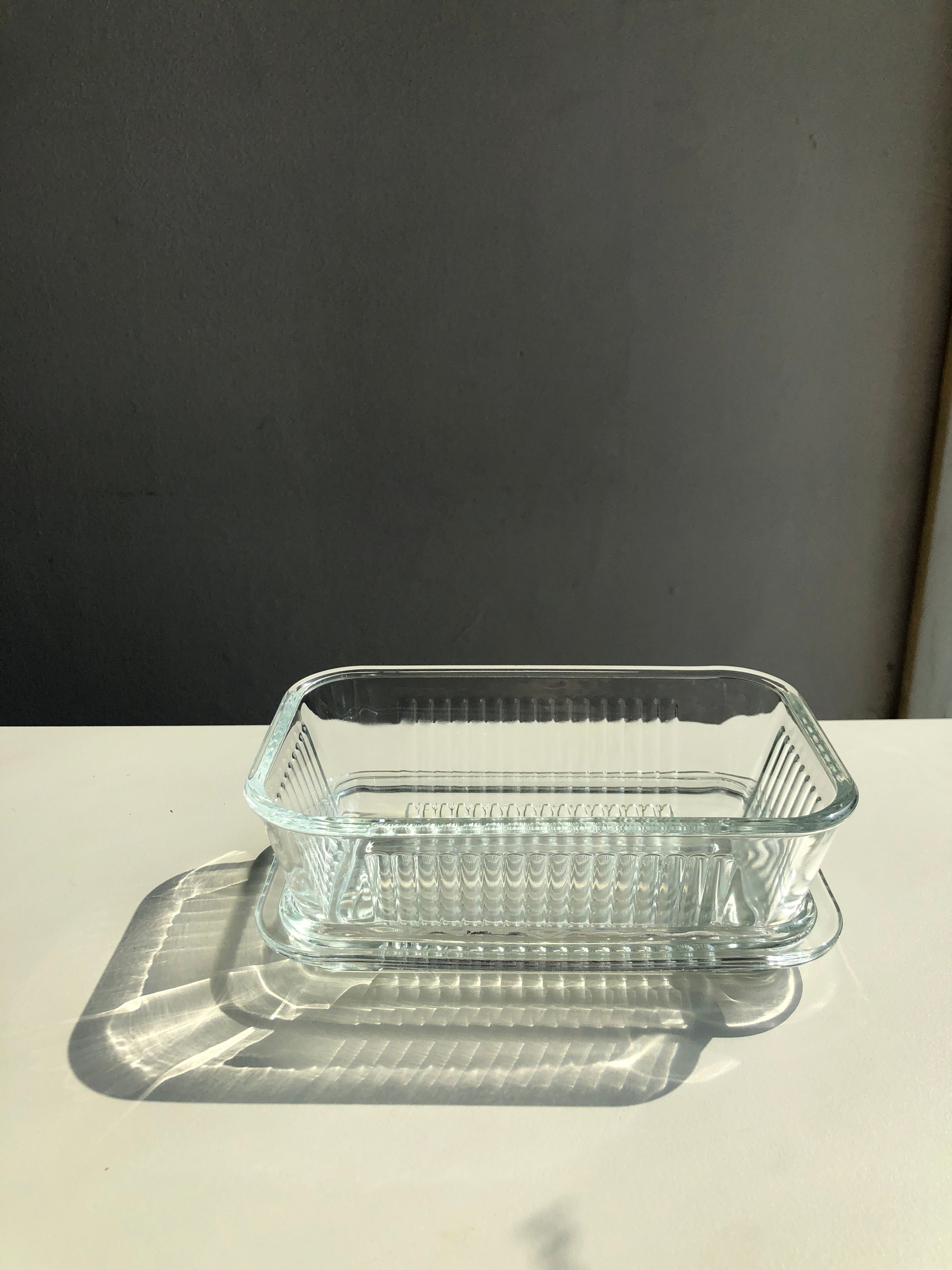 Ripple Glass Butter Dish by PROSE Tabletop