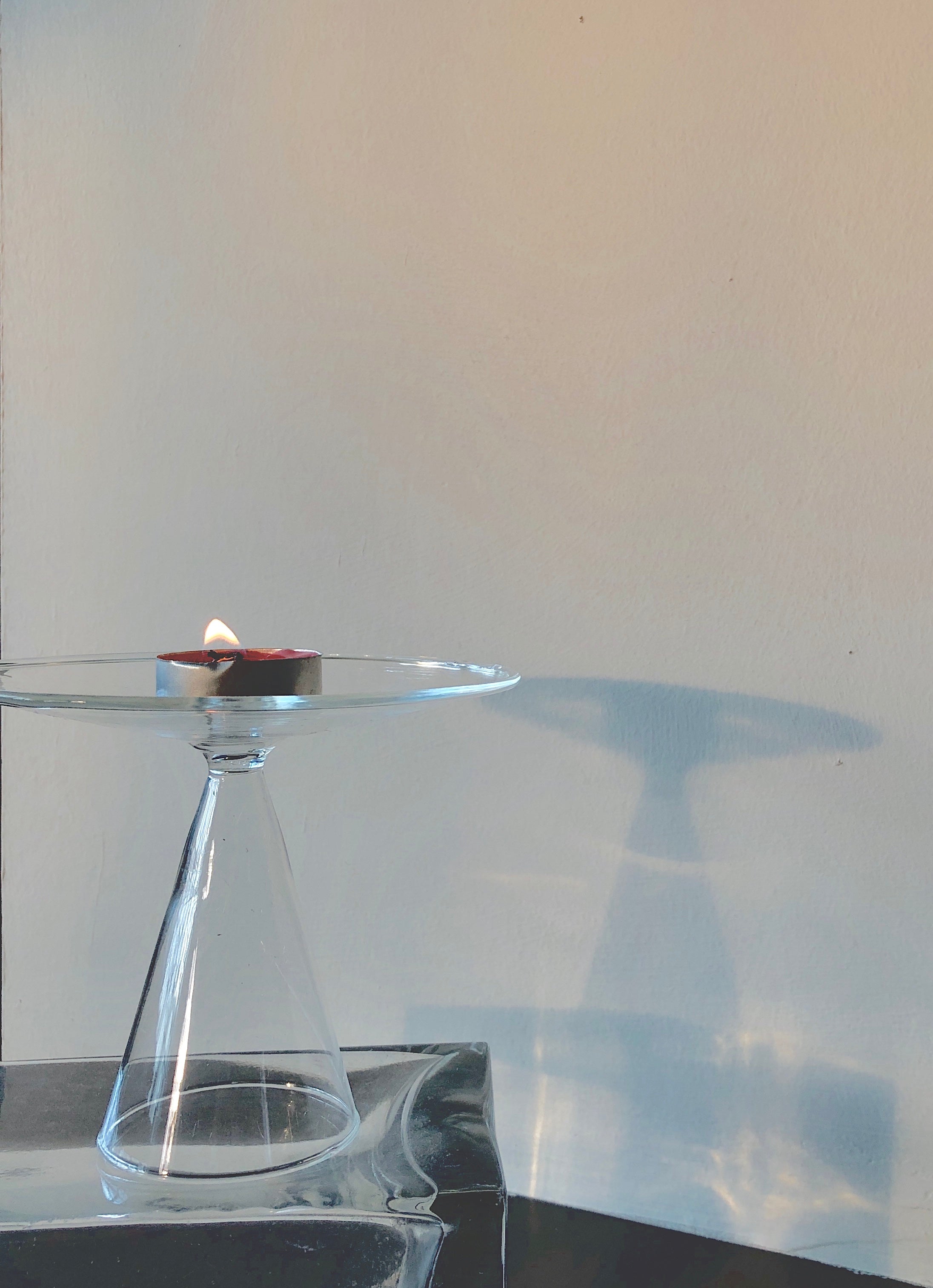 Clear Reversible Tealight & Incense Holder by Prose Décor