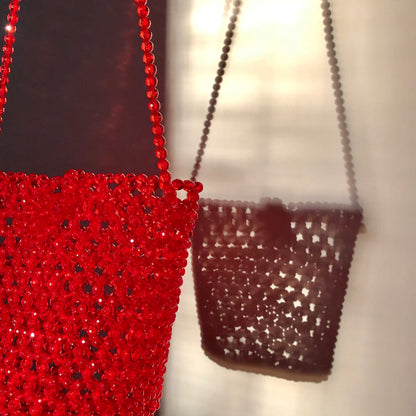 The Cher Beaded Bucket Bag by Veronique