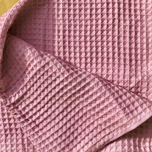 Waffle Bath Towel in Blush by PROSE Décor