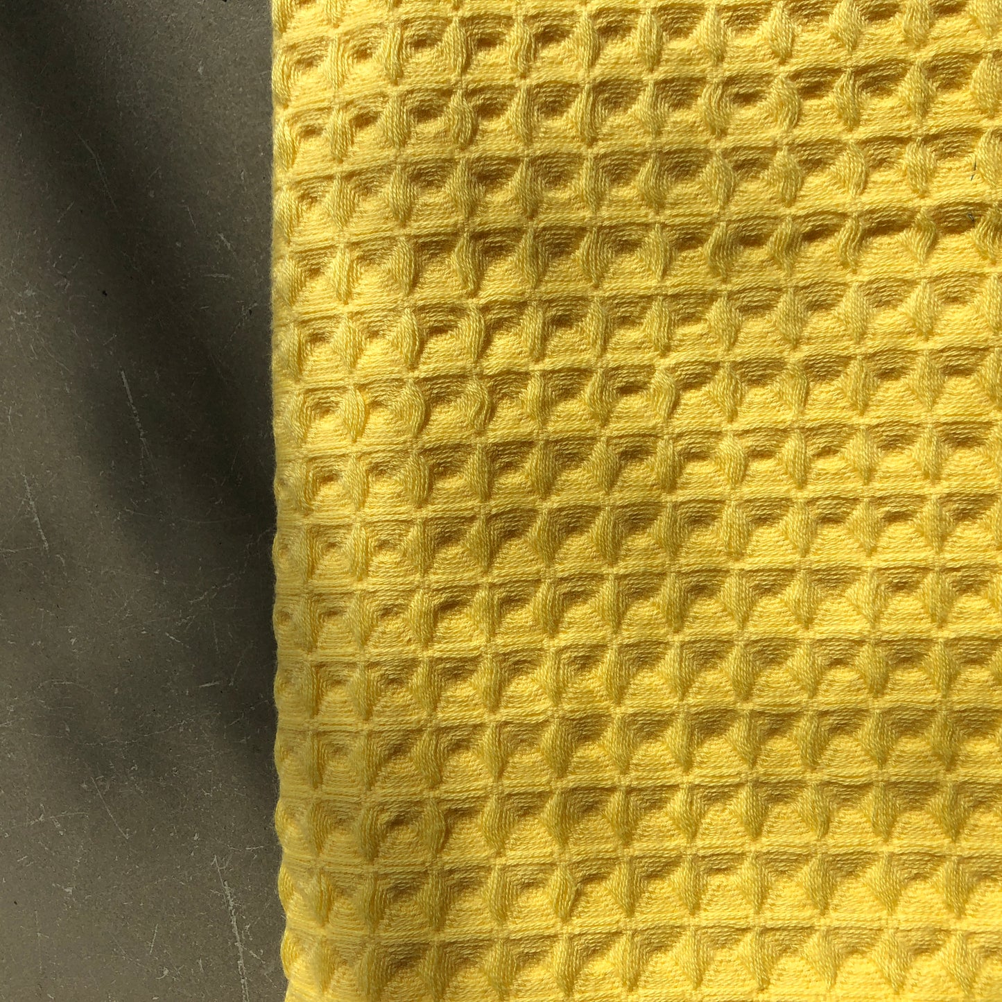 Waffle Bath Towel in Canary by PROSE Décor