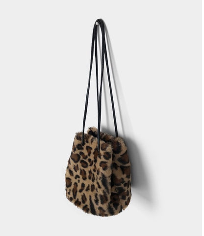 Fuzzy Crossbody Sling Bag in Leopard  by Veronique