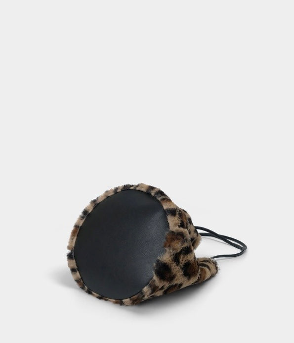 Fuzzy Crossbody Sling Bag in Leopard  by Veronique