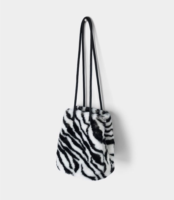 Fuzzy Crossbody Sling Bag in Leopard  by Veronique