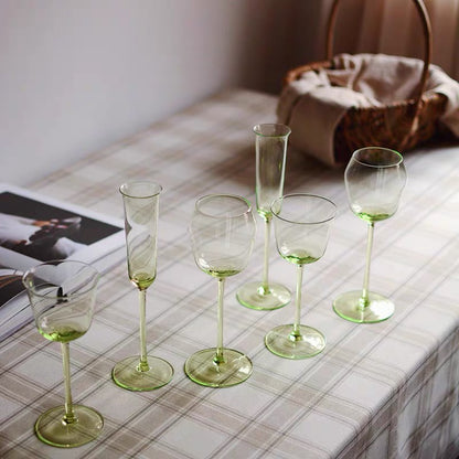 Grace Green Champagne Flute by PROSE Tabletop