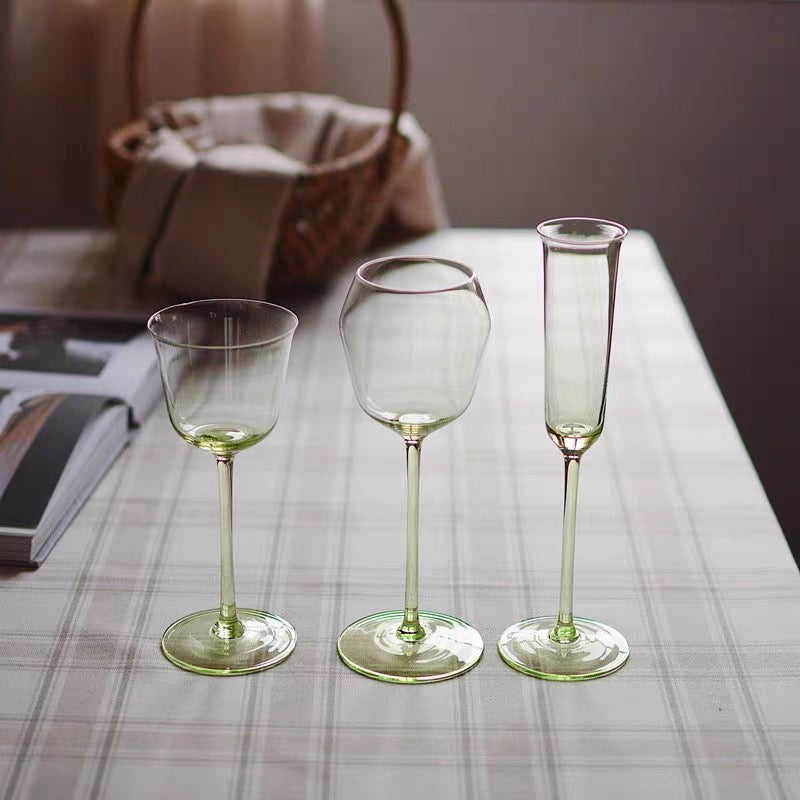 Grace Green Champagne Flute by PROSE Tabletop