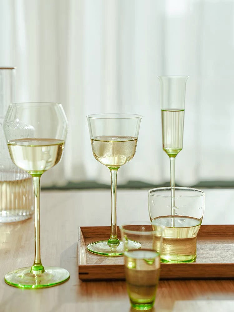 Grace Green Champagne Flute by PROSE Tabletop