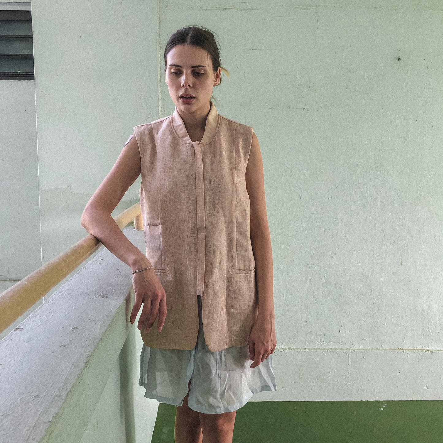 Linen Vest (Blush) by Ultramarine