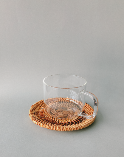 Handwoven Rattan Coasters (8CM)  by PROSE Tabletop