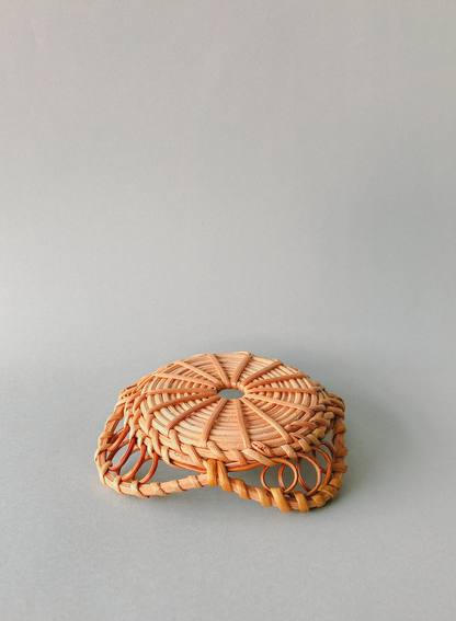 Handwoven Winged Rattan Coasters  by PROSE Tabletop