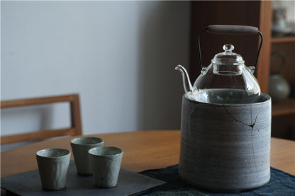 Glass Kettle with Oak Handle by PROSE Tabletop