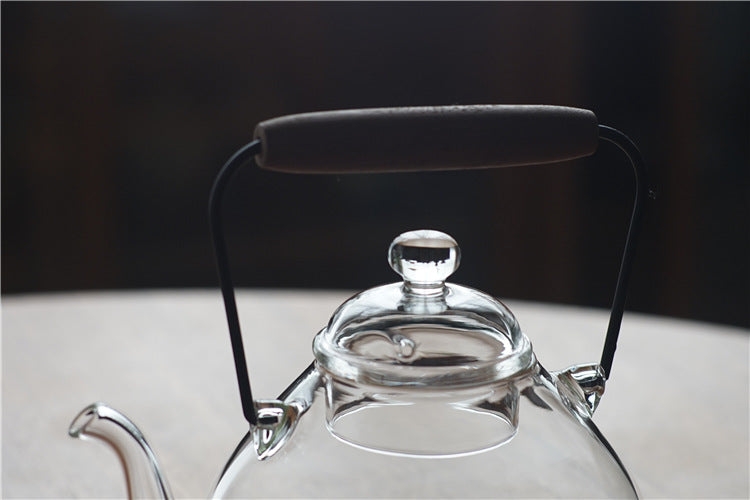 Glass Kettle with Oak Handle by PROSE Tabletop